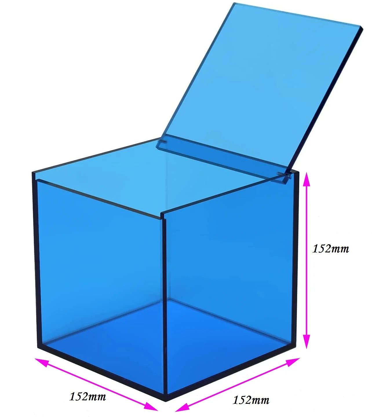Space saving designer blue acrylic coffee capsule holder storage box coffee pod organizer with lid