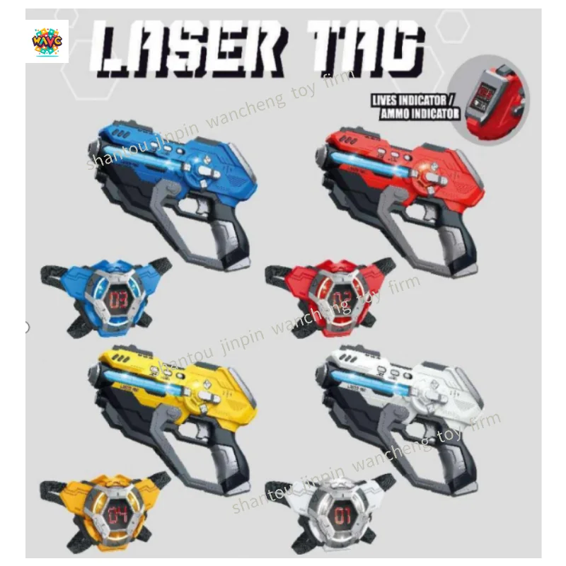 Laser Tag Guns Set Of 4 With Digital LED Score Display Vests, Infrared Multi-Function Toy Guns, Lazer Tag Gift Toy For Teen Kids