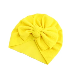 Infants Kids Gift Knotted Big Bowknot Hair Turbans Hats Baby Turban Hat with Bow Girls for Toddlers