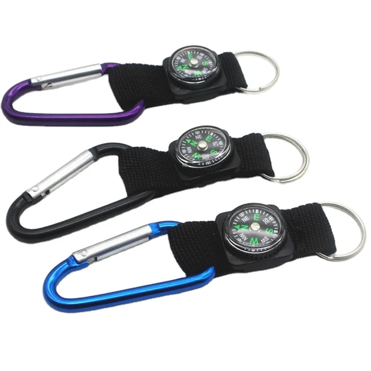 No. 6 D buckle mountain guide needle travel outdoor supplies key buckle multi-functional plastic compass small gift