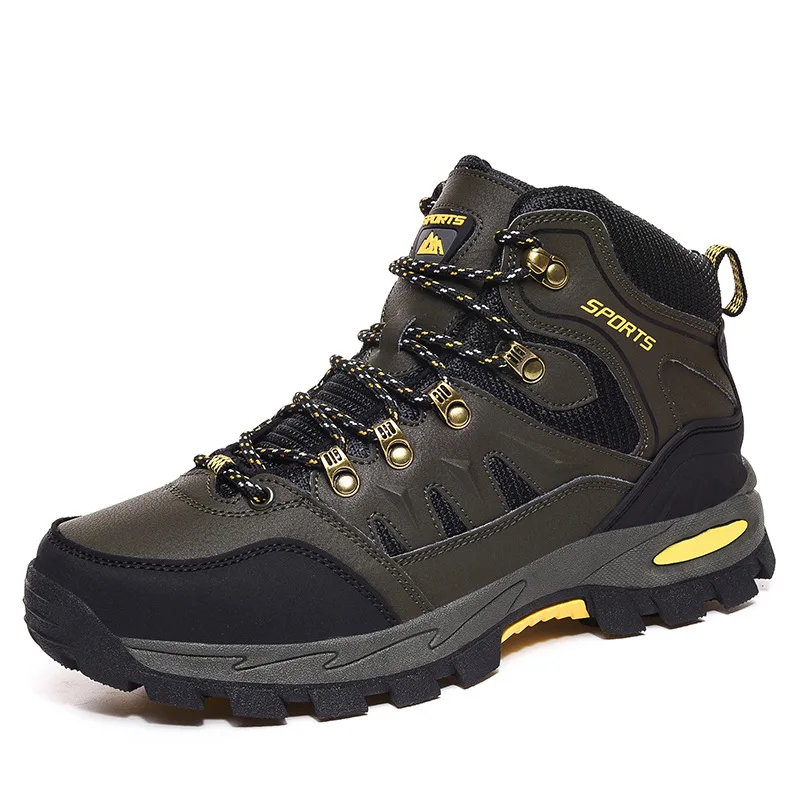 China made best selling cross-country shoes high top leather hiking boots for lover