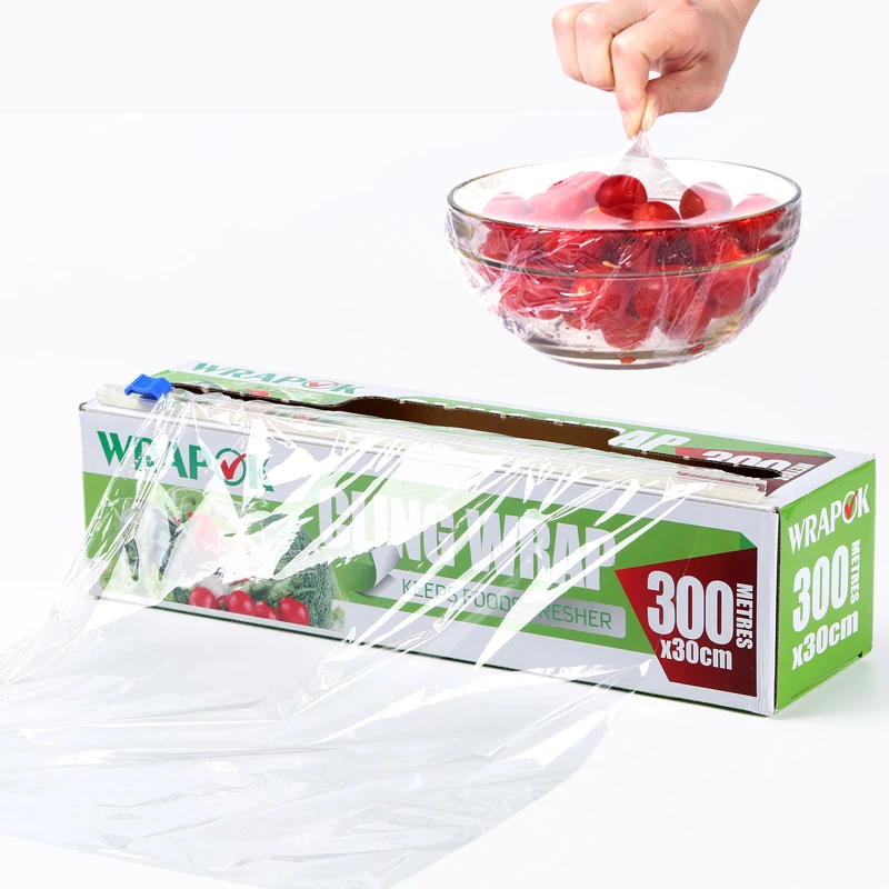 Cling film holder papier film alimentaire jumbo dual layer pvc stretch film for food