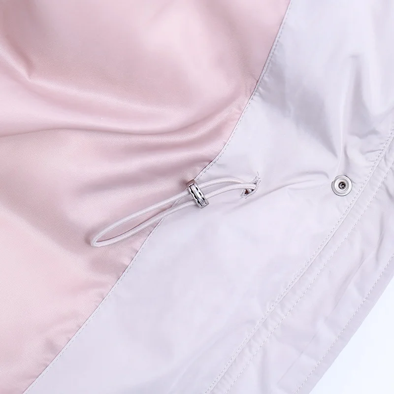 Huiquan long down jacket grey women parka fur collar down filling coat