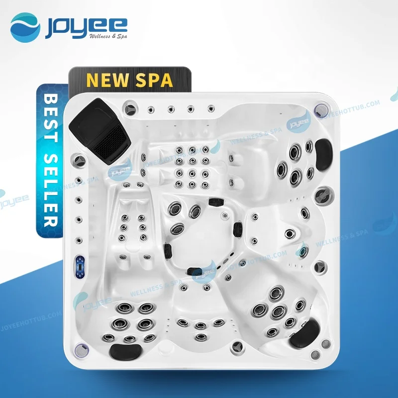 Фабрика JOYEE оптовая продажа спа-ванна для взрослых бытовой открытый спа-бассейн легкая в установке ванна с изоляционной крышкой бассейн