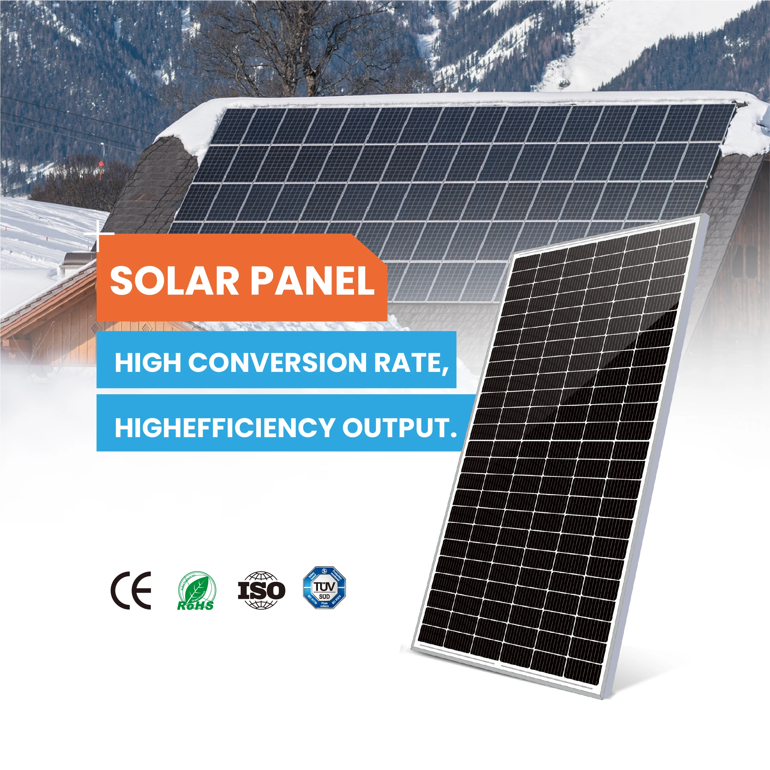 Blue Carbon High Quality 9bb Solar Panels 450w Half-Cell Panels Solar 550w 120 Cells Mono Solar Panels