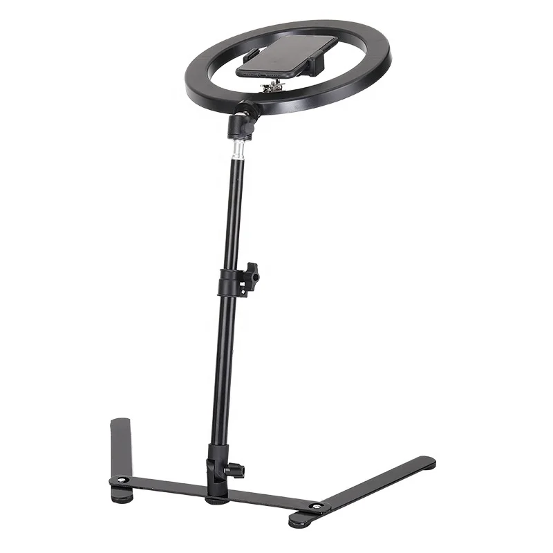 Vlog Video Live Stream Live Podcast Professional Led Light Stand Tripod Portable Monopod Photography Selfie Table Desktop Tripod