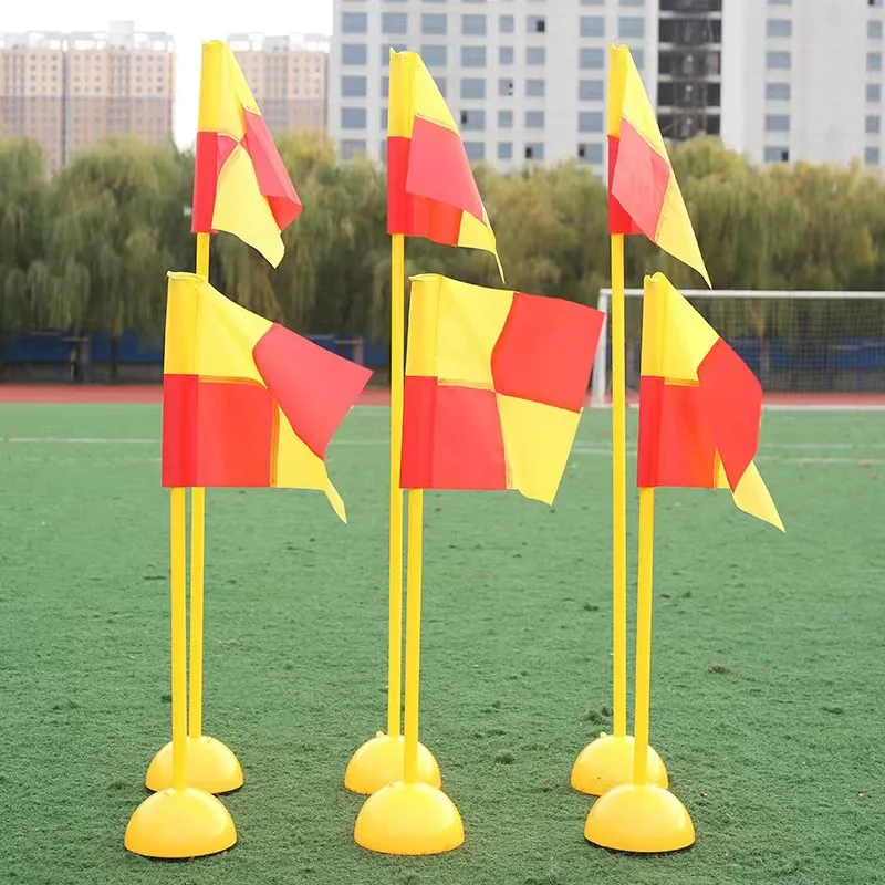 Explosive Models Good Quality Soccer Corner Flags Training Marker Poles Post With Water Base