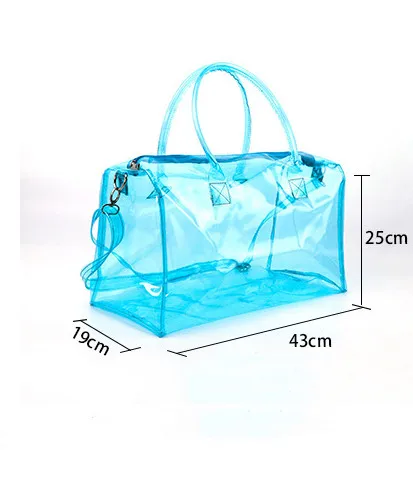 Travel Beach Tote gym Weekender Bag Transparent Duffel Bag colorful Large Capacity Sport PVC Light Weight Traveling Bag