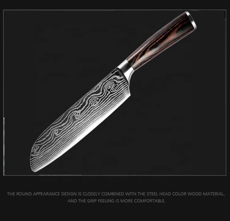 
8 inch kitchen knife santoku knife chef knife with pakka handle kitchen accessories 