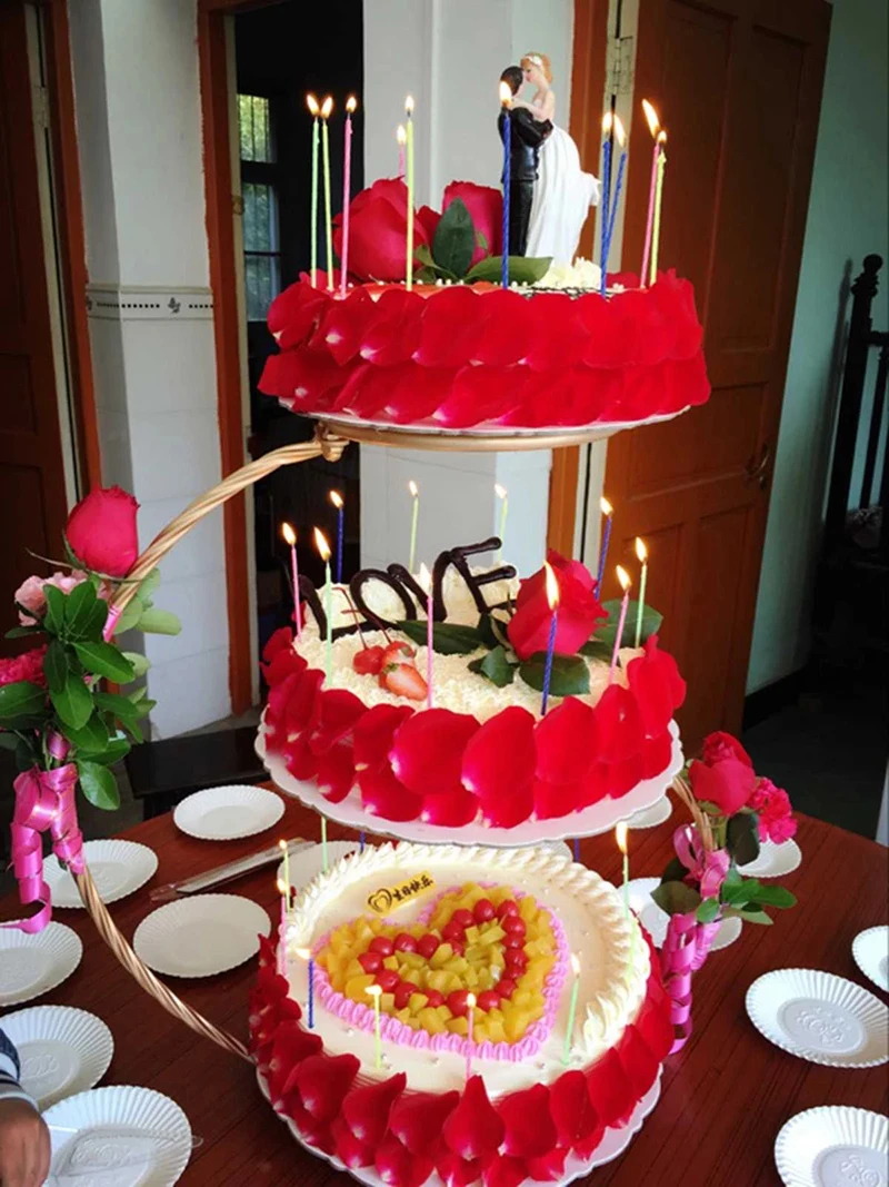 3 Tier Metal Cake Display Stand, Food Serving Cake Holder, Plate Stand for Party