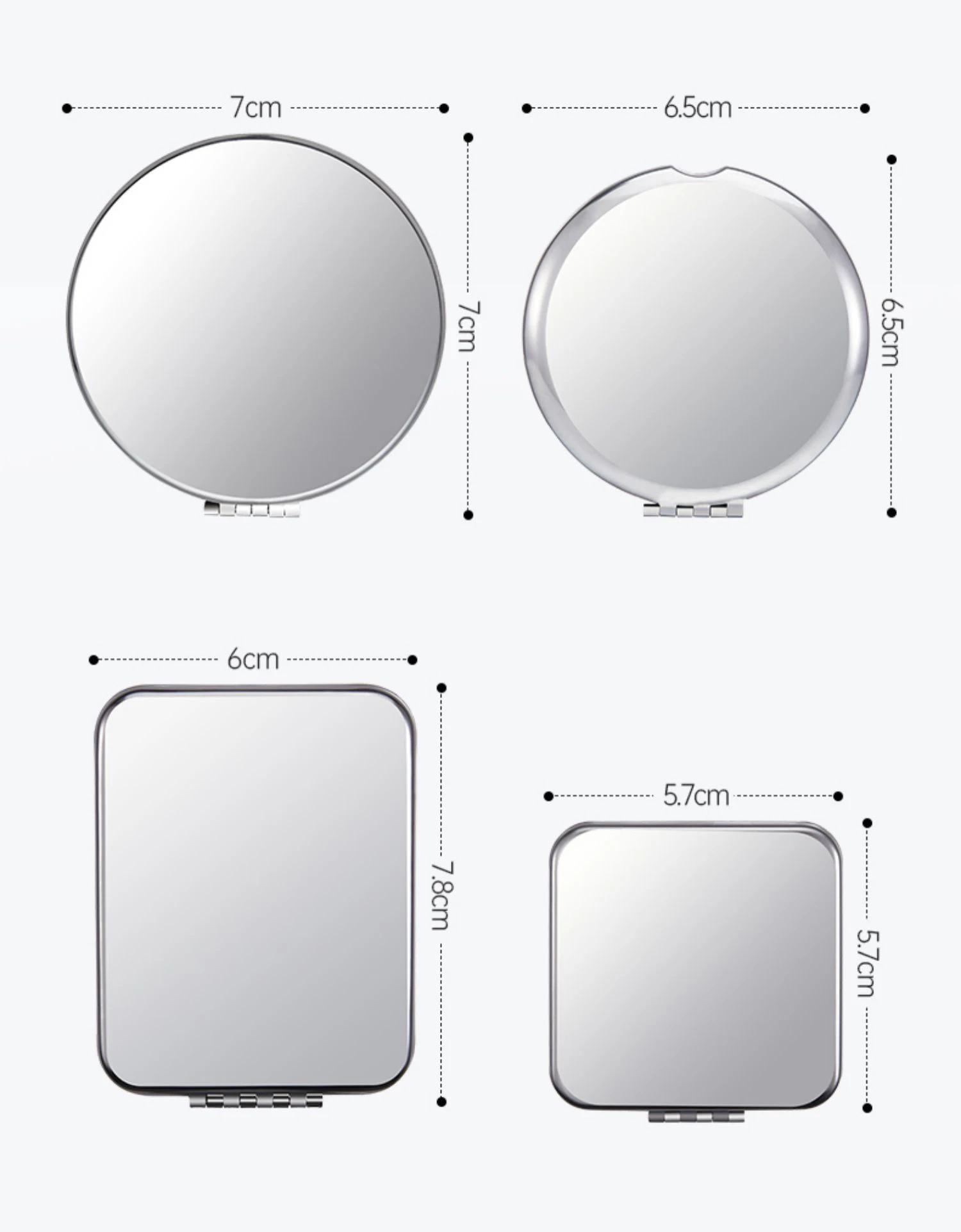 Mini cartoon portable makeup mirror cute travel single sided handheld vanity mirror