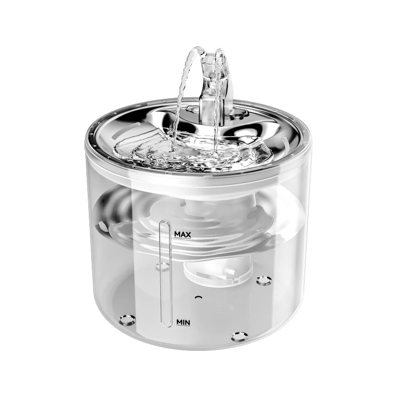 2022 Wholesale 2.6L Automatic Pet Drinking Fountain Stainless Steel Cat Water Fountain