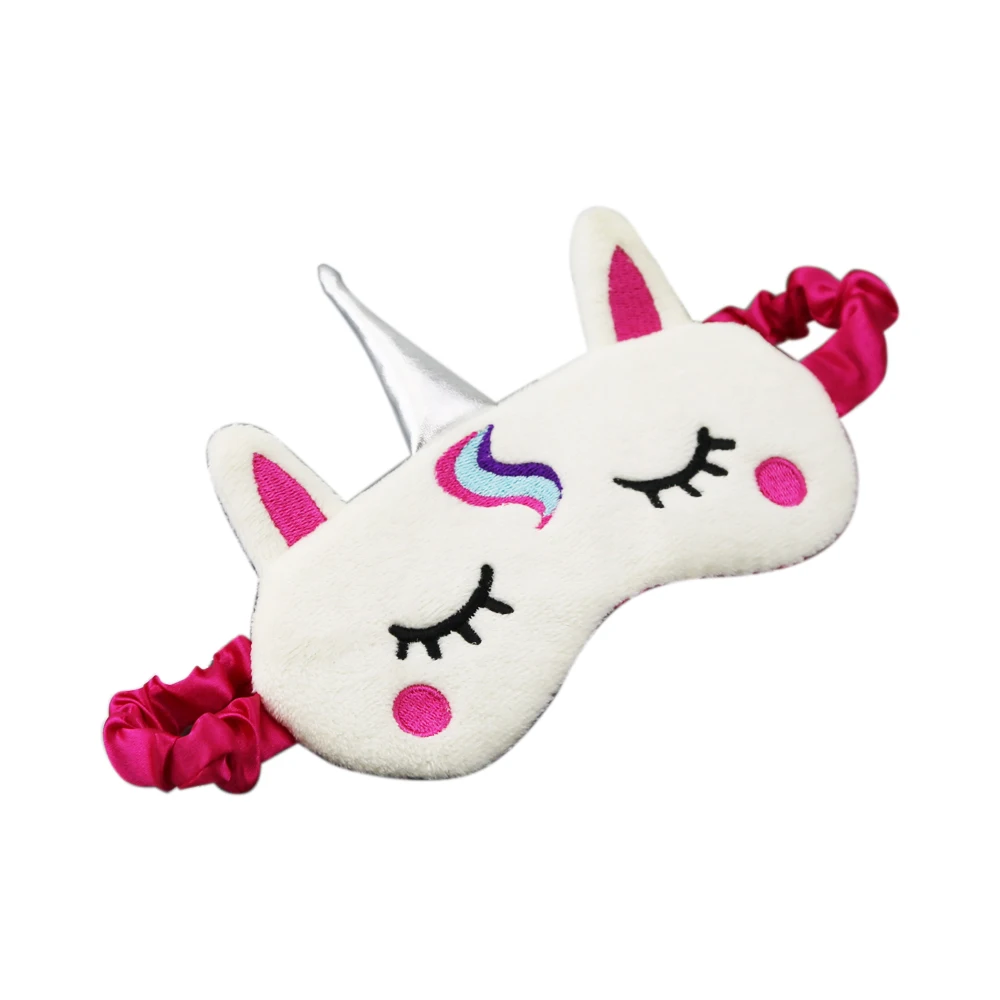 Unicorn soft plush horn animal sleeping mask cute blindfold eyeshade for kids