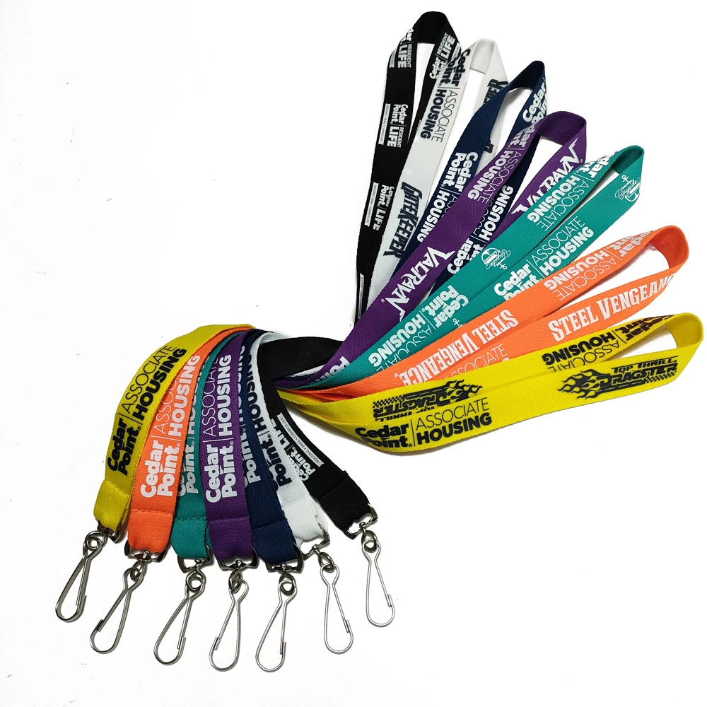 Wholesale personalized lanyard factory Polyester Neck Lanyard Silk Screen printing  Cheap Custom Design lanyards