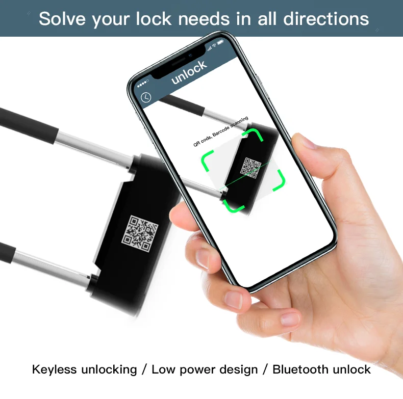 smart door lock knob handles with key U-lock china