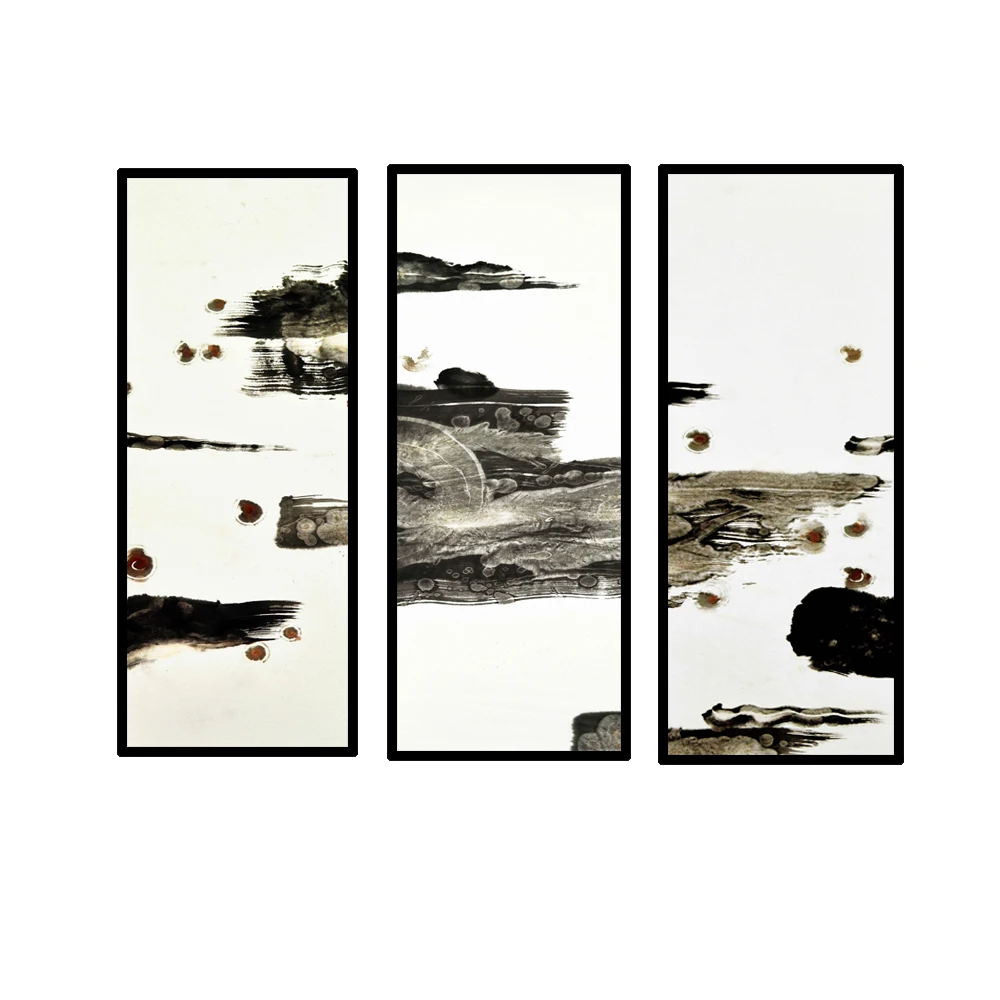 Decorative painting New Chinese living room sofa background wall painting