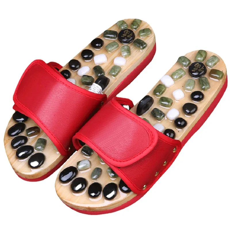 Home cobblestone foot massage slippers Acupoint foot massage shoes couples bathroom non-slip indoor slippers men and women