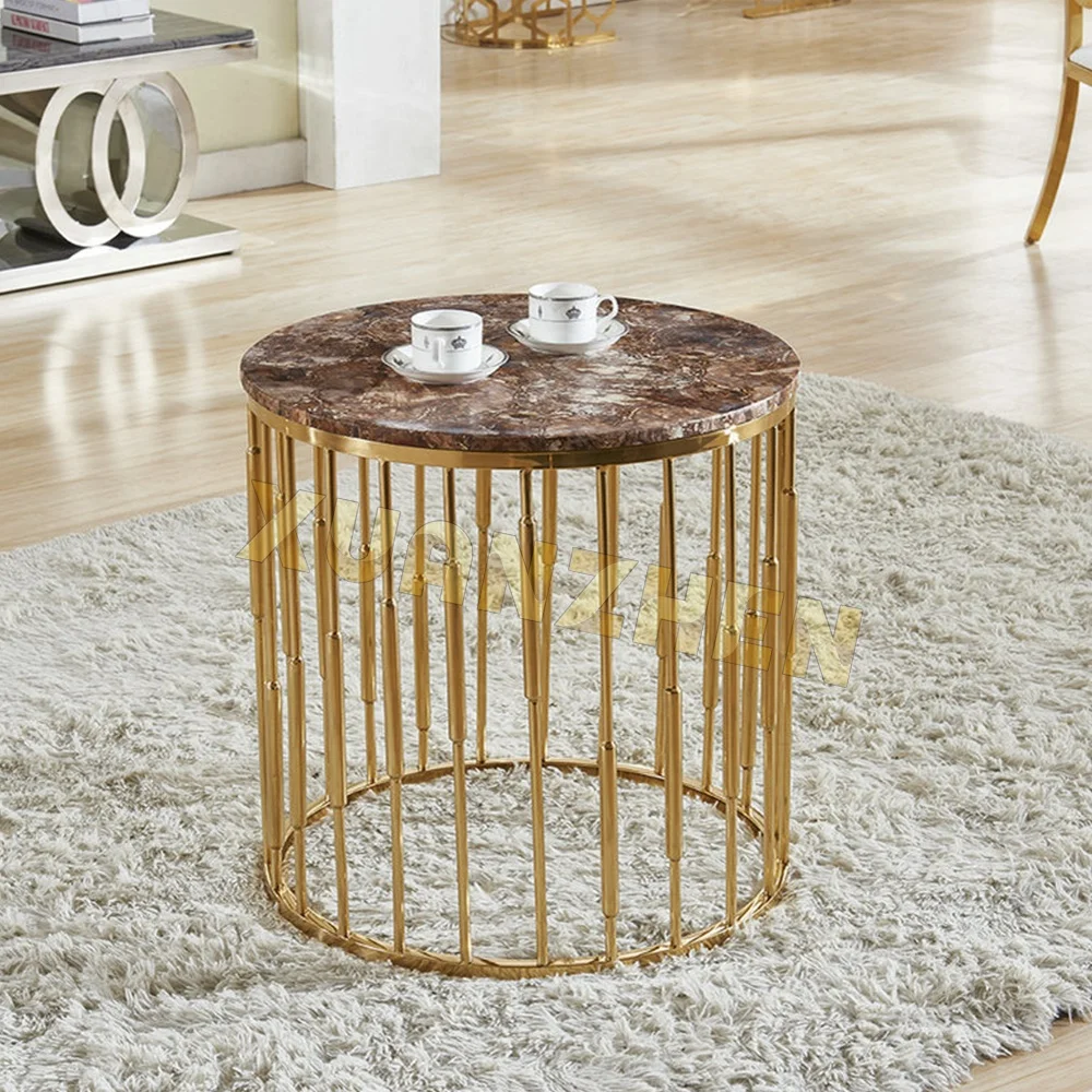 Living room furniture restaurant stainless steel modern glass luxury dining table round dining table set dining tables