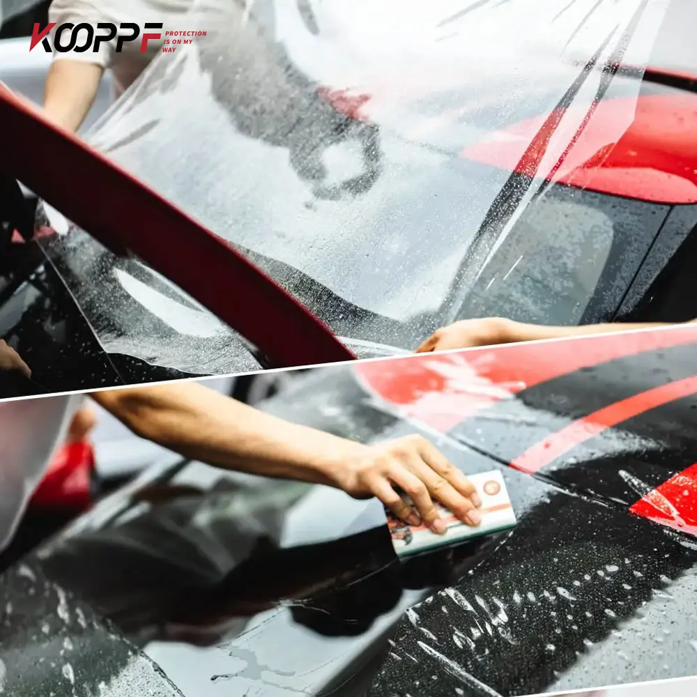 1.52*15m Car Warp Windshields Films Heat Insulator TPU Window Tpu Ppf Film 10 Mil Hydrophobic Group 3 Years Transparent Clear