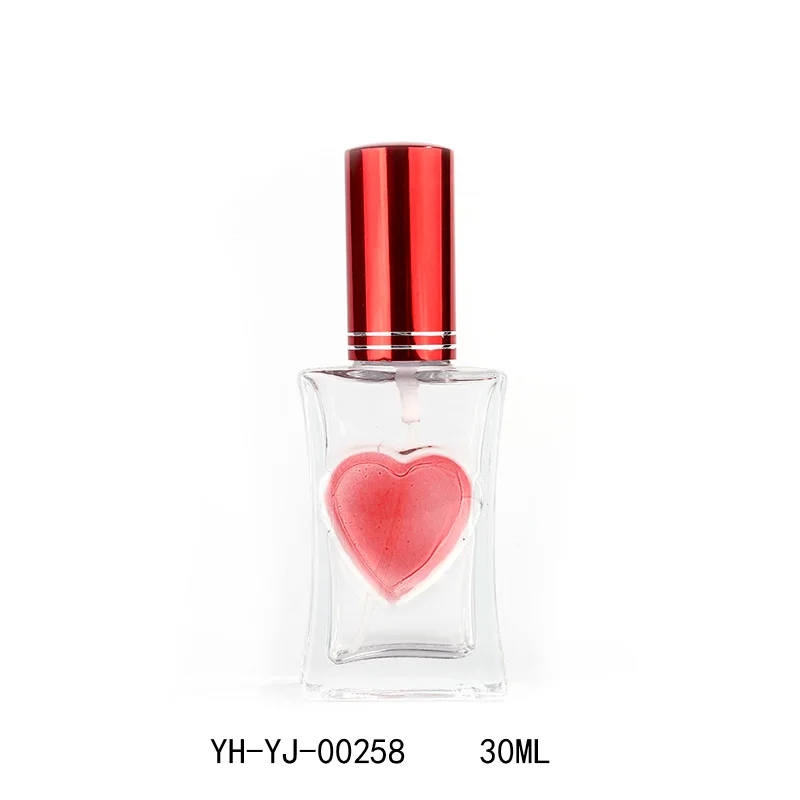 Высококачественный прозрачный флакон для духов в виде цветных сердец, 30 мл