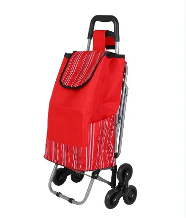 Manufacturer direct sales Giant supermarket foldable shopping cart with six wheels capable of climbing stairs