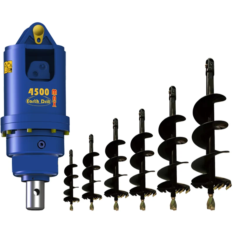 Post Hole Digger excavator attachment hydraulic earth auger,ground hole drill earth auger for sale