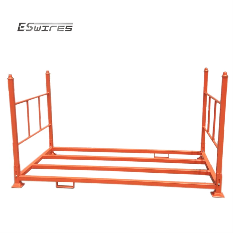 Good Quality Warehouse Stack 4-6 High Heavy Duty Folding Metal Steel Post Pallet Tyre Stacking Racks