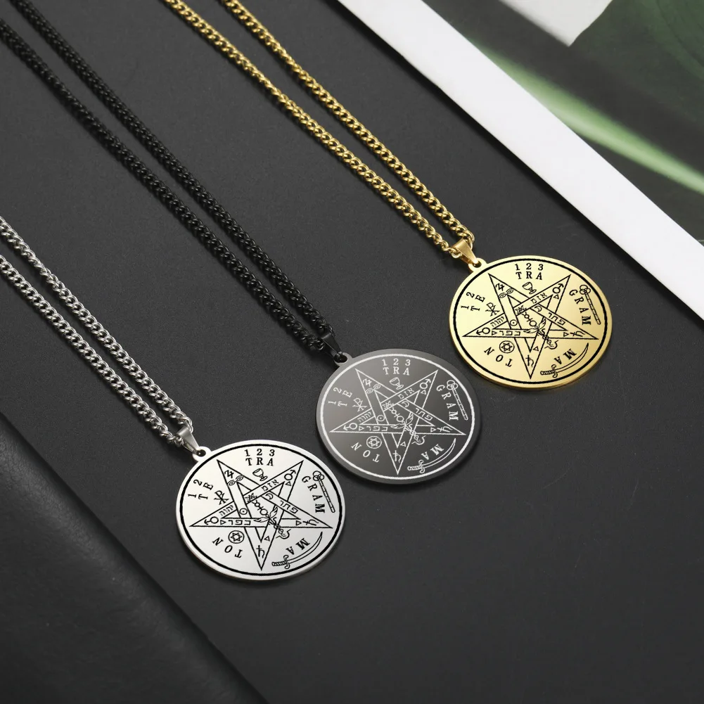 Stainless Steel Star of David Pendant Necklaces Hexagram Jerusalem Chai Protection Symbol Necklace Jewish Religion Jewelry