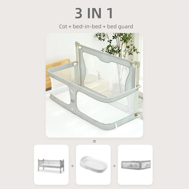Customize Beside Baby Nest, Baby Safety Bed Rail Bumper, Kids Folding Bed Guard Rail/