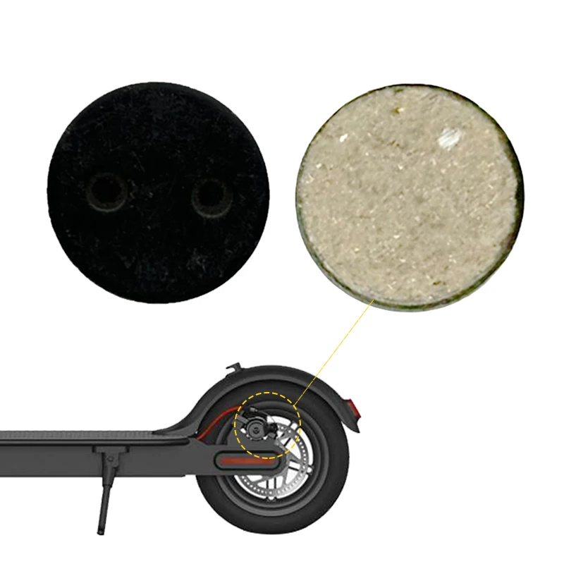EU Warehouse 2 Pieces Brake Pads Rear Wheel 21mm Brake Disc Friction Plates Pads For Xiaomi M365 Pro Pro2 Electric Scooter Parts