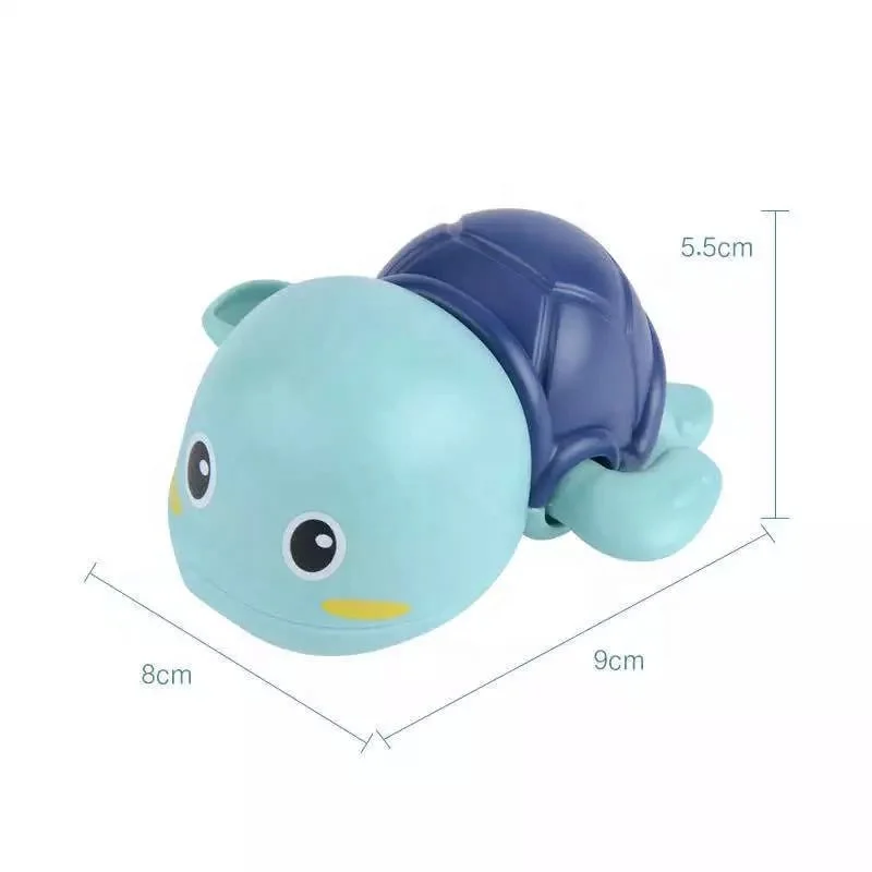 Early Educational kids bath toys bathtub floating shower toys Wind Up swimming turtles Clockwork class sprinkler toy for toddler