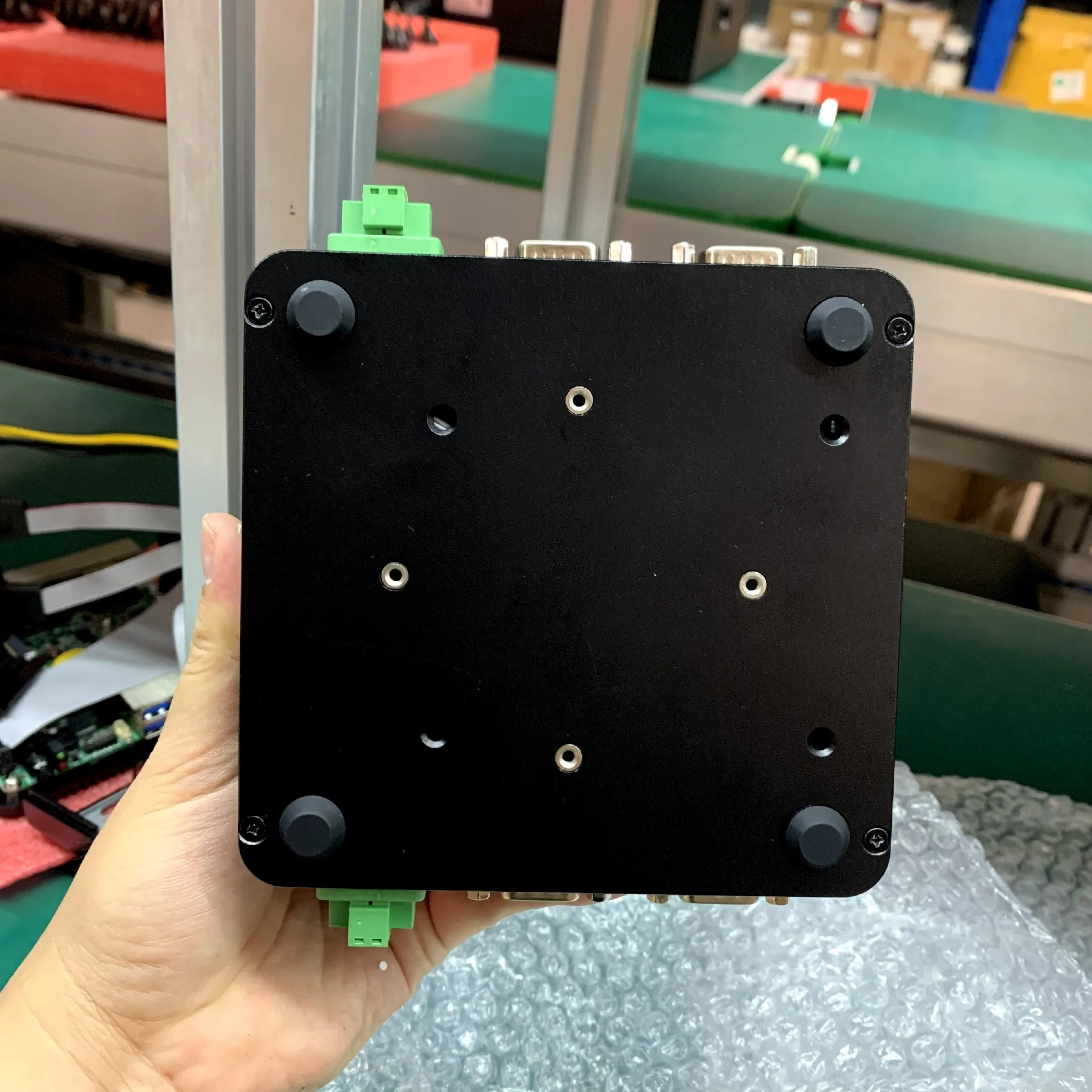 Industrial Fanless Mini PC Celeron J4125 Core Dual LAN 2*COM HD MI WIFI Windows 10 Computer minipc with Phoenix Connector Ports