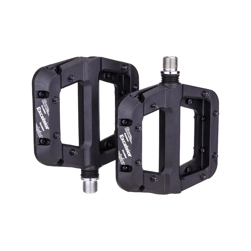 MTB cycling Pedal Nylon 3 Bearing Composite 9/16 Spindle Mountain Bike Pedals High-Strength Non-Slip Bicycle Wide Platform Pedal