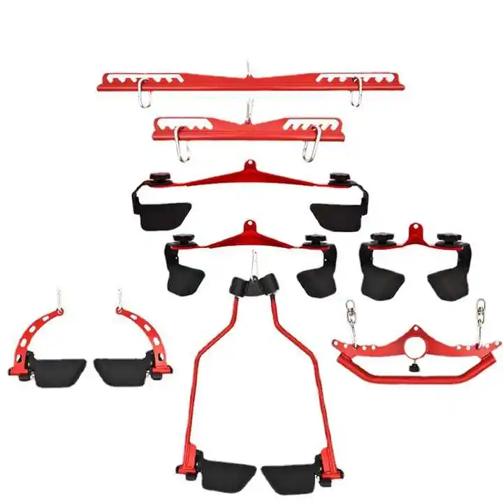 HALA-PUH-set Gym 8 Bar Handle Grip Pull Rope Machine Accessories Cable Machine Attachments  Exercise  Biceps Triceps