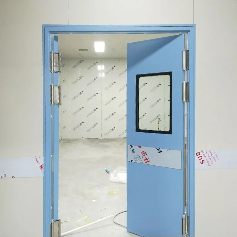GMP Modular Clean Room Steel Door Industrial Food and Pharma Cleanroom Door