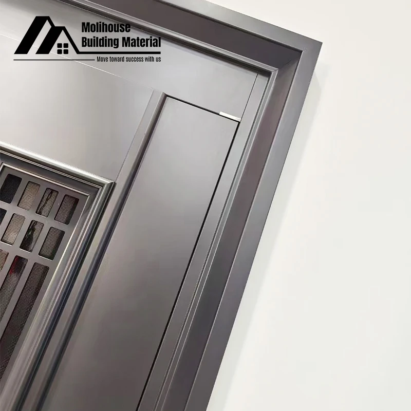 Classic American Standard Main Entry Doors Hurricane Impact Fire Resistant Security Exterior Aluminum Front Doors