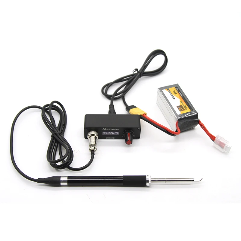 New DesignSequre MSS12 mini OLED soldering station compatible with T12 tips supports battery operated solder station
