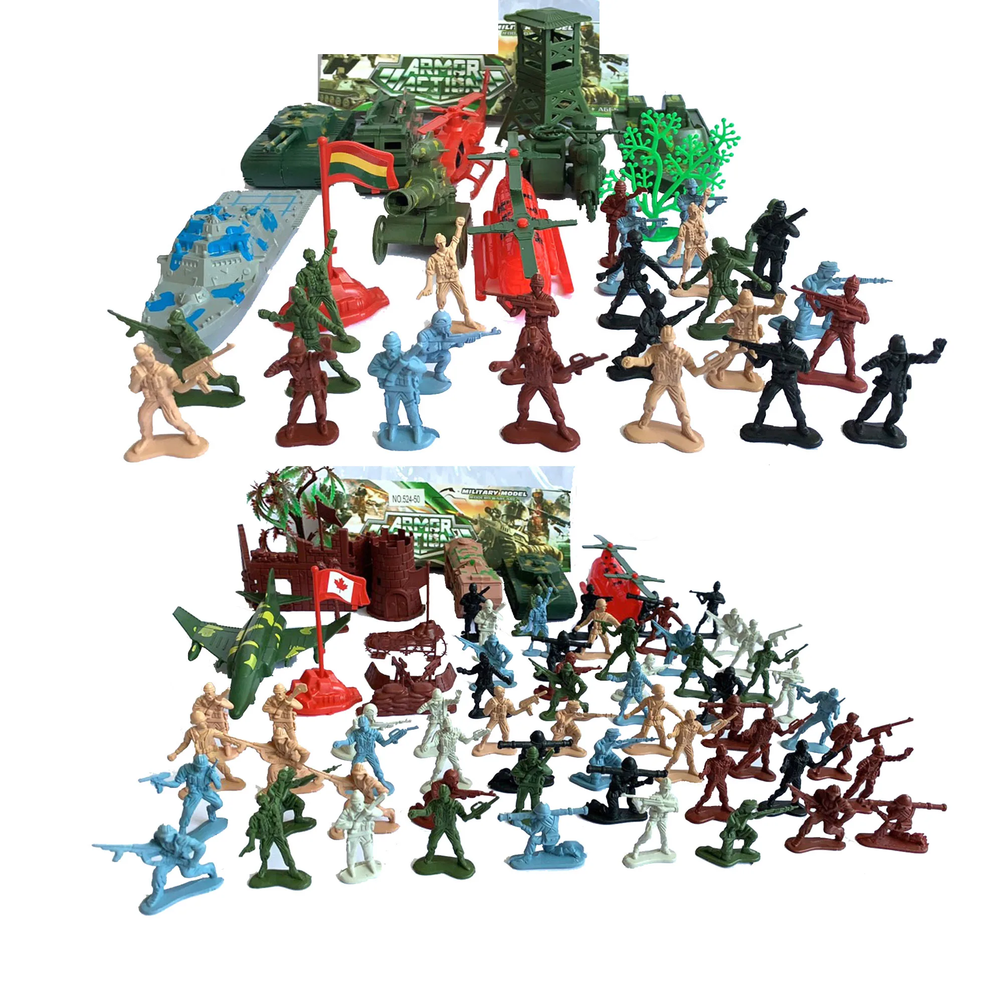 Army Men Toys for Boys Mini Action Soldiers Figures Set Vehicle Parts Military Toys Play Set Toy Model War Military Miniature