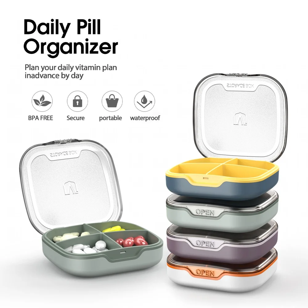 Wholesale palm-sized medicine storage box convenient carrying pocket to store medical bag