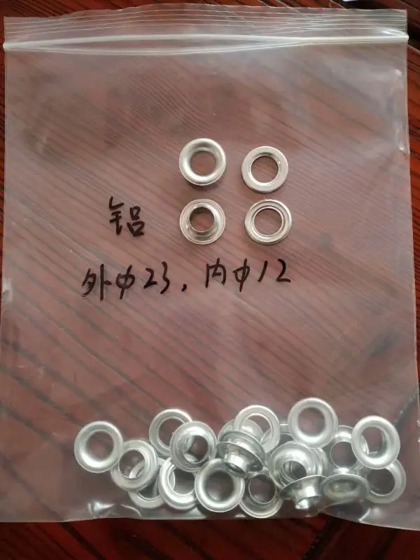 8011  standard size aluminum 12mm 23mm  tarpaulin eyelets and grommets