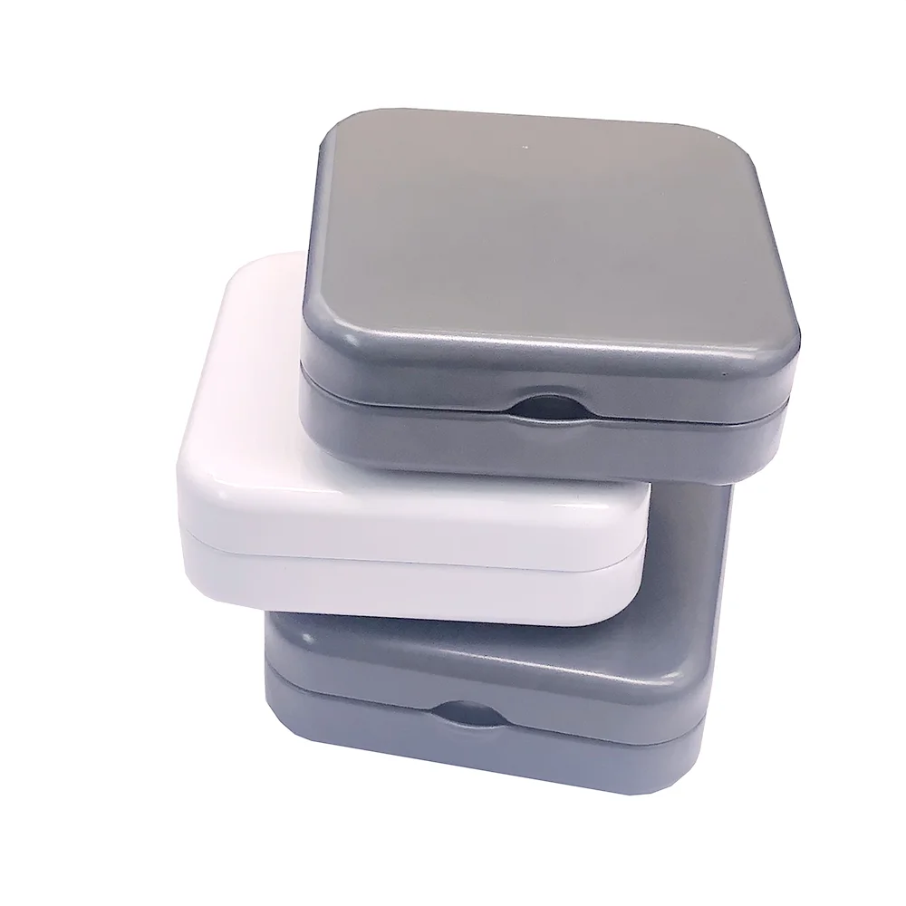 Mini Tin 60X60X20MM Metal Tin Box Portable Small Container Storage Case with Solid Hinged Top