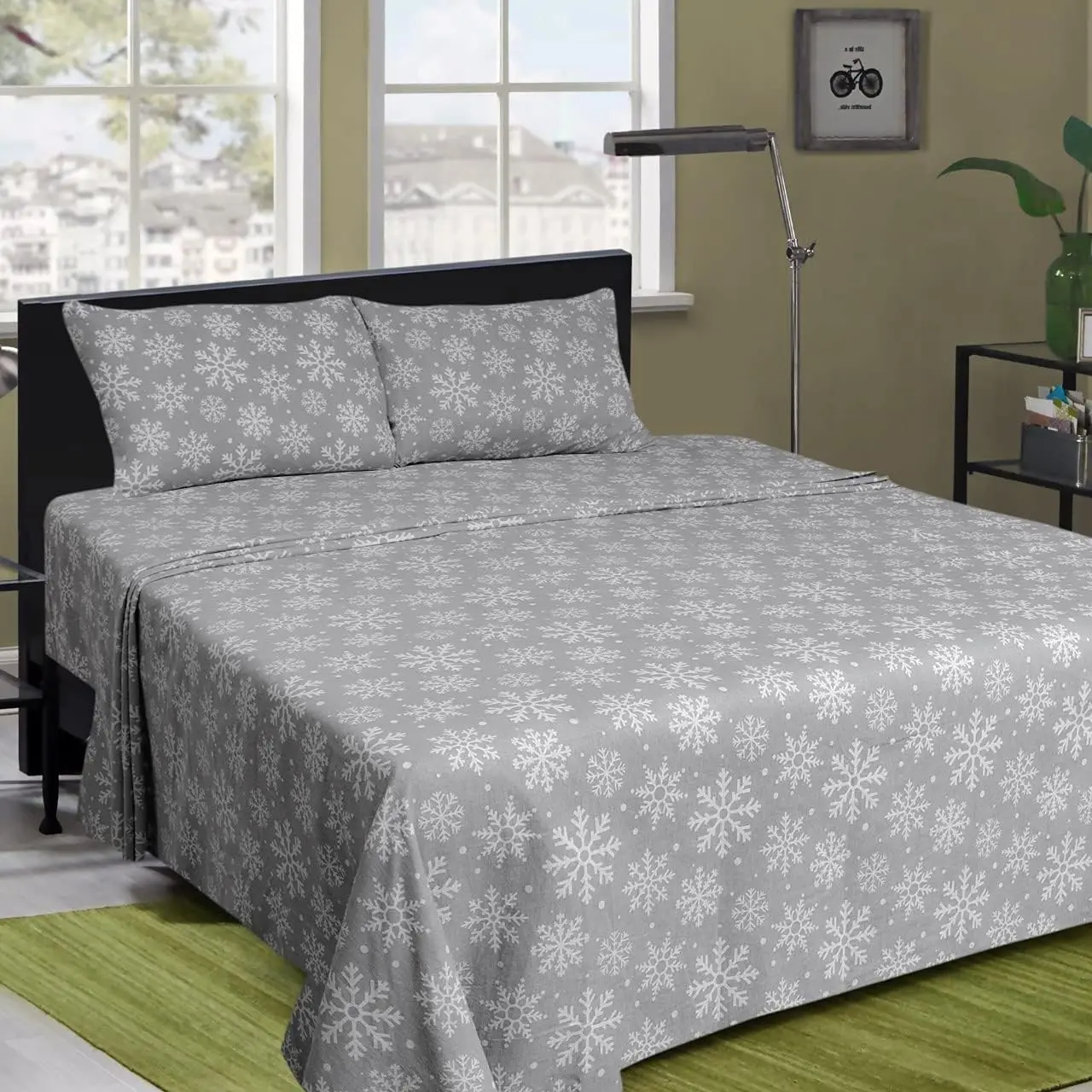 Factory 100% Cotton Flannel Sheet Set 3 Piece Warm Breathable Sheets with Deep Pocket