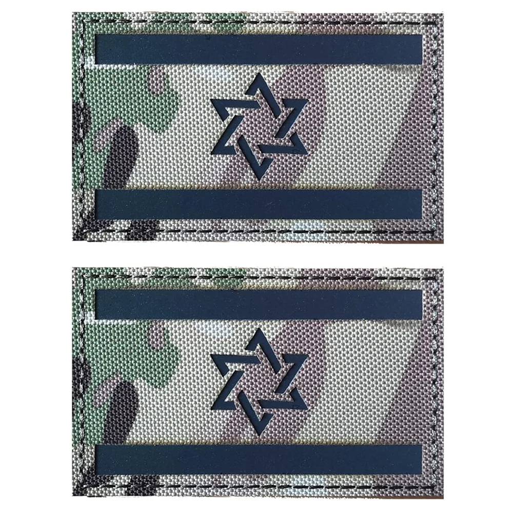 Israel Flag Patches Badges Armband Hook And Loop Laser Cut Patch Tactical Morale Ir Infrared Reflective Patches