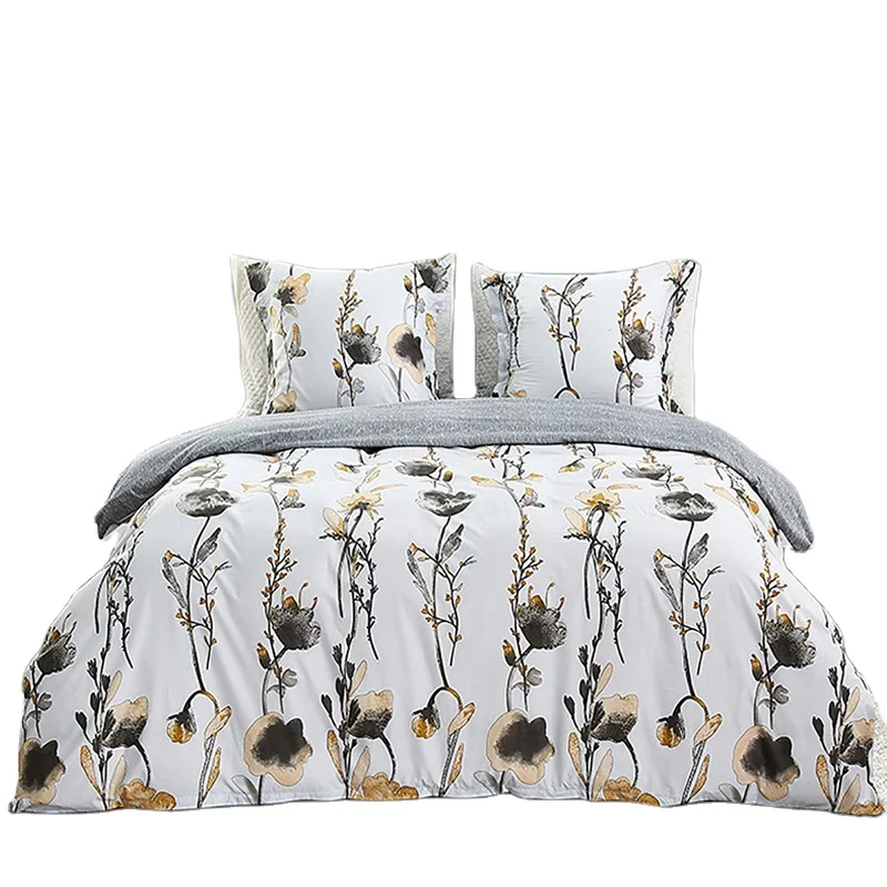 Bedding Set For Room Modern Pastoral Style Duvet Cover Sets With Shams Pillowcases Soft Bed Linens Size Full Queen King