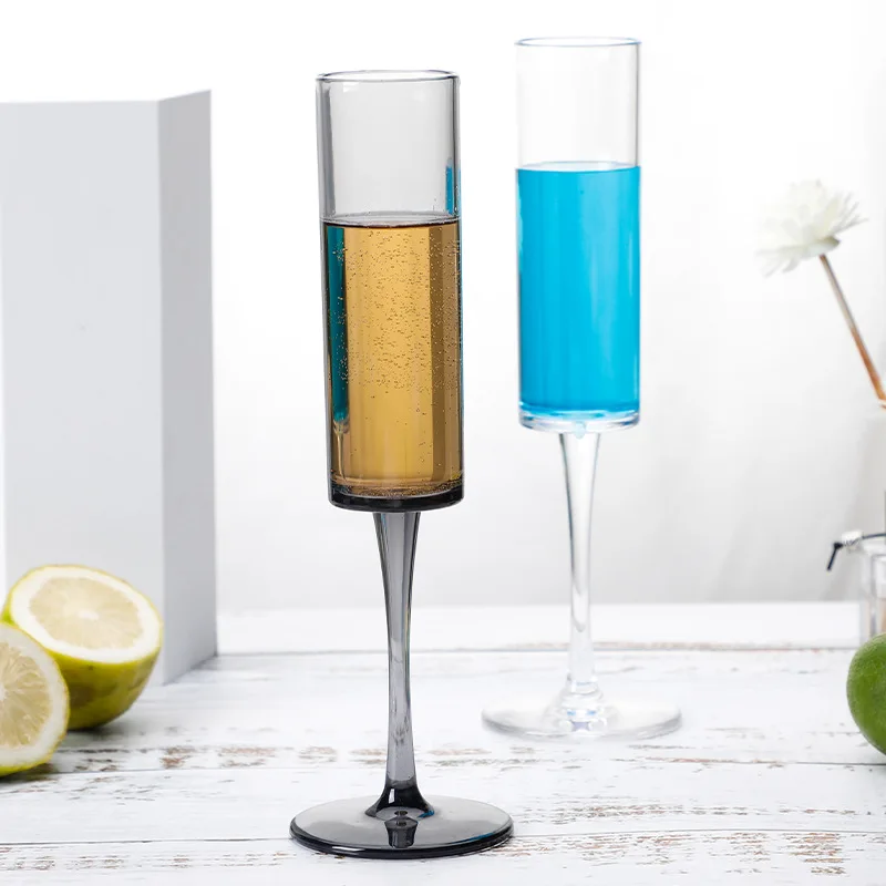 Plastic Acrylic Flutes Hand Blown Champagne Glasses