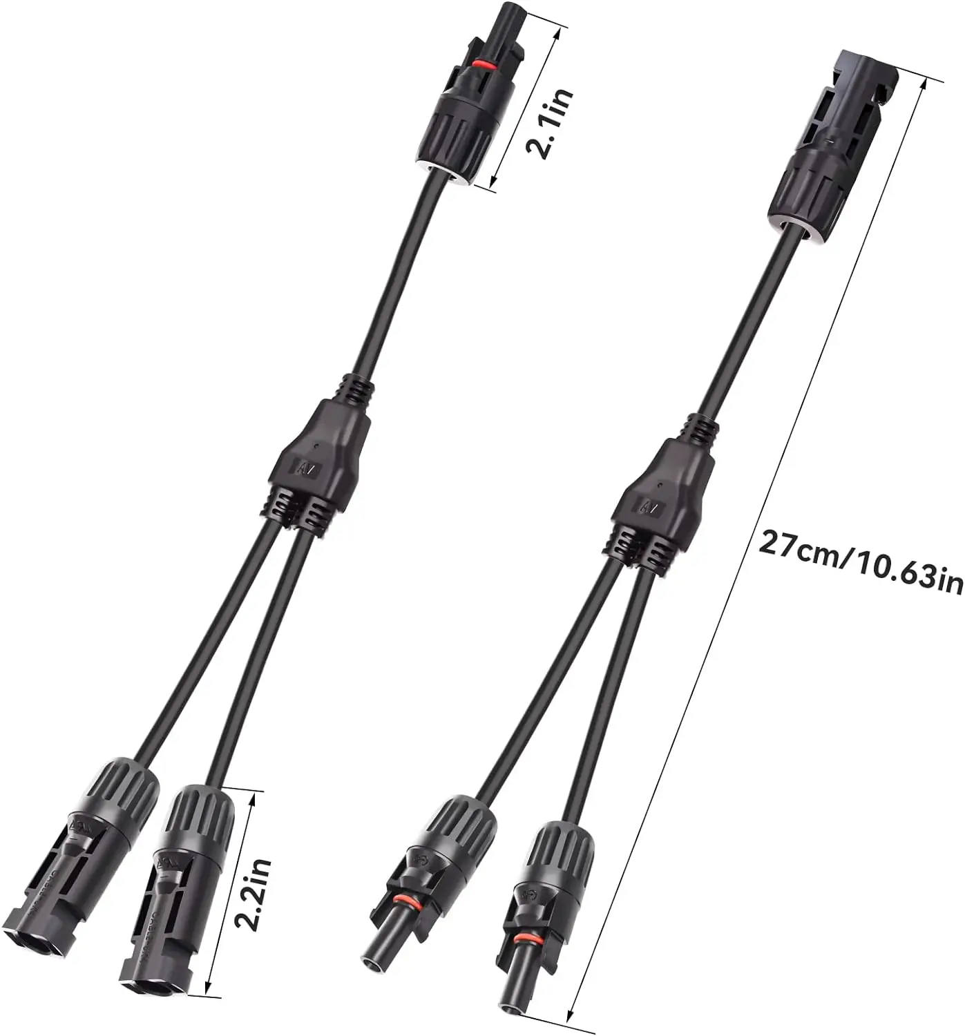 30A Y-branch Солнечный разъем 12AWG Удлинительный Кабель-адаптер панельный кабель в паре с солнечными гнездовыми и мужскими разъемами