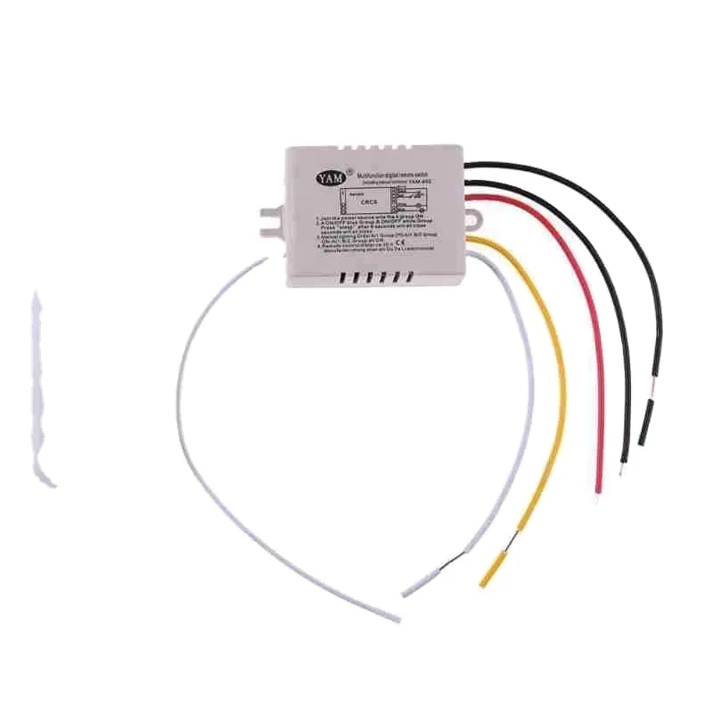 Port Wireless Remote Control Switch ON/OFF 220V Lamp Light Digital Wireless Wall Remote Switch Receiver Transmitter