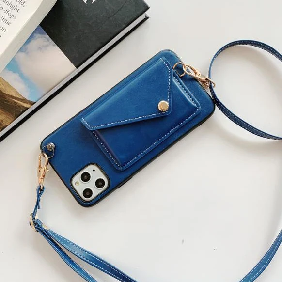 PU Leather Crossbody Cell Phone Case and Wallet Phone Purse Bag with Flap Snap Pocket and Adjustable Strap