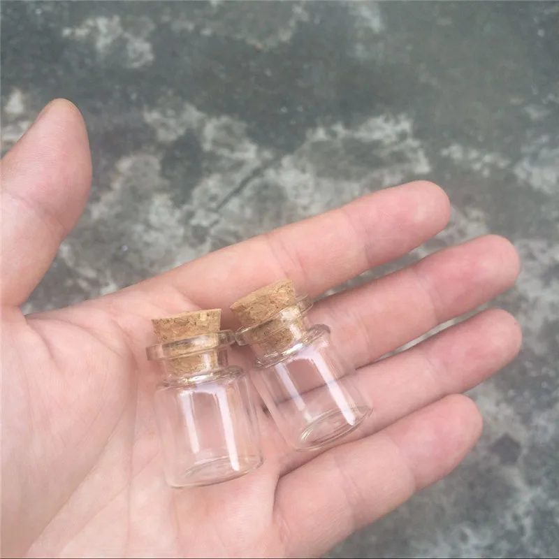 22x30mm 5ml Mini Clear Cork Bottles Tiny Vials Jars Containers Bottle Jars Pendant for Sand Liquid The factory Wholesale