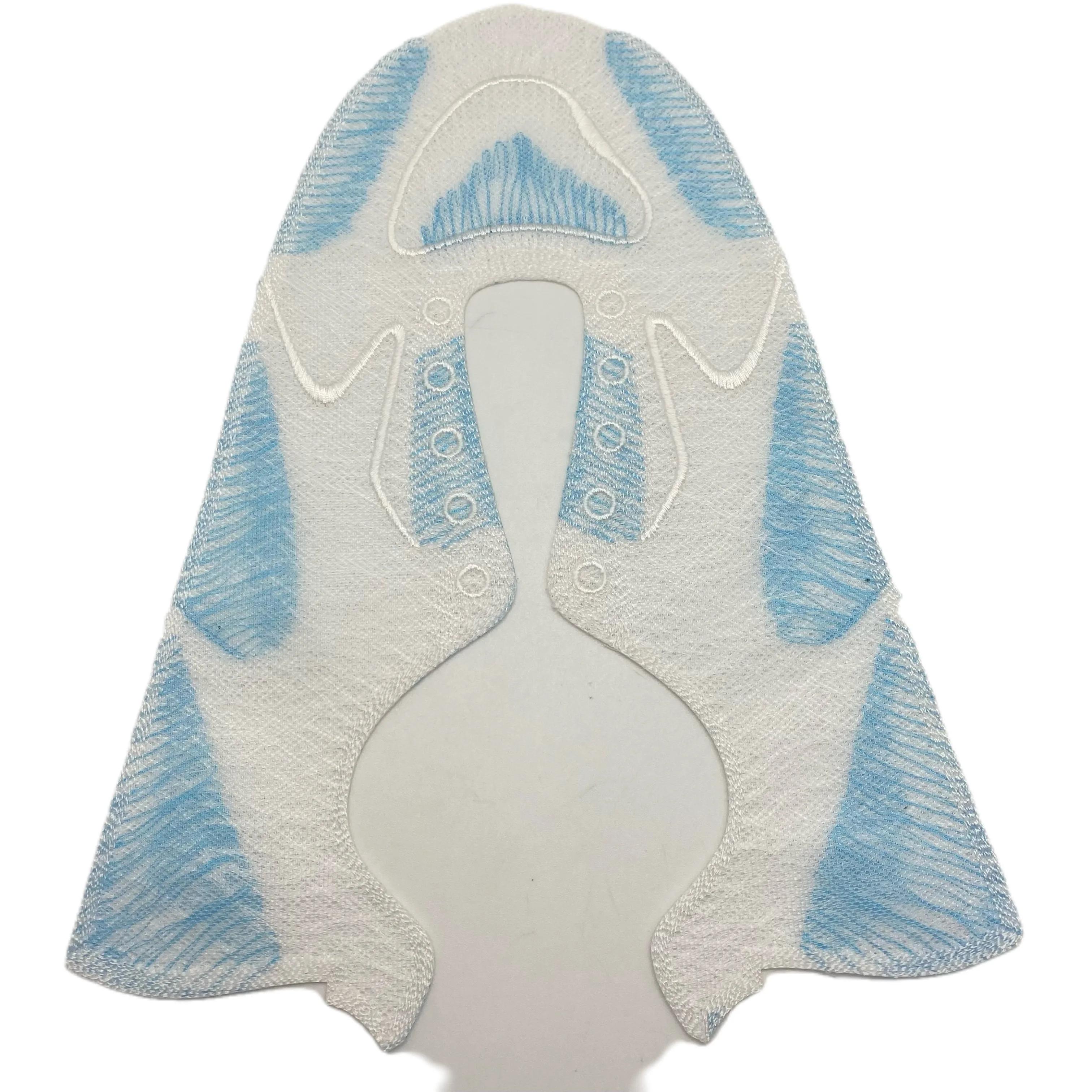 breathable special embroidery casual running sport polyester custom semi finished eco friendly recycld shoes upper